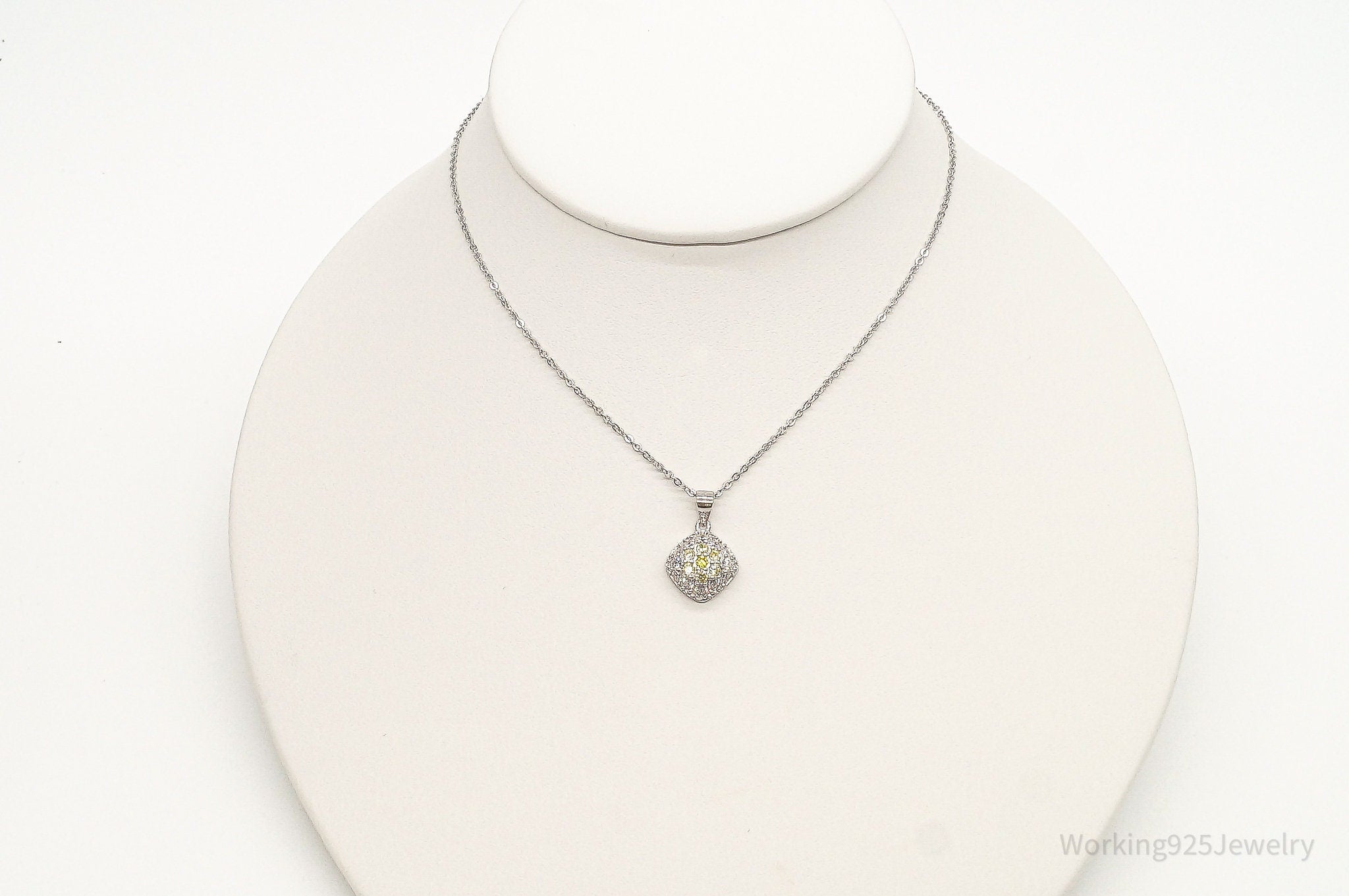 Designer Ryze Cubic Zirconia Sterling Silver Necklace