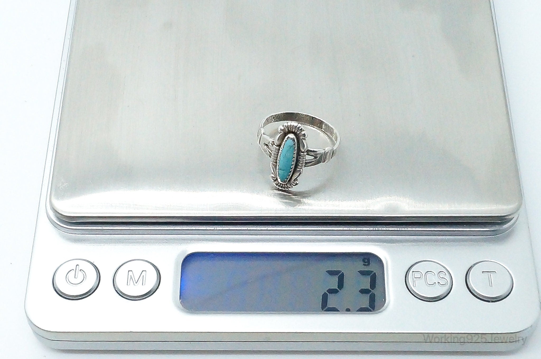 Vintage Bell Trading Post Turquoise Sterling Silver Ring - Size 5