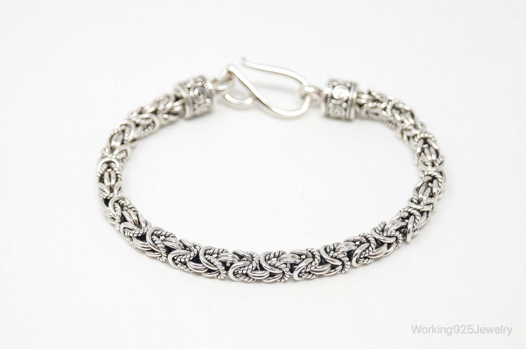 Designer BA Suarti Byzantine Chain Balinese Sterling Silver Bracelet