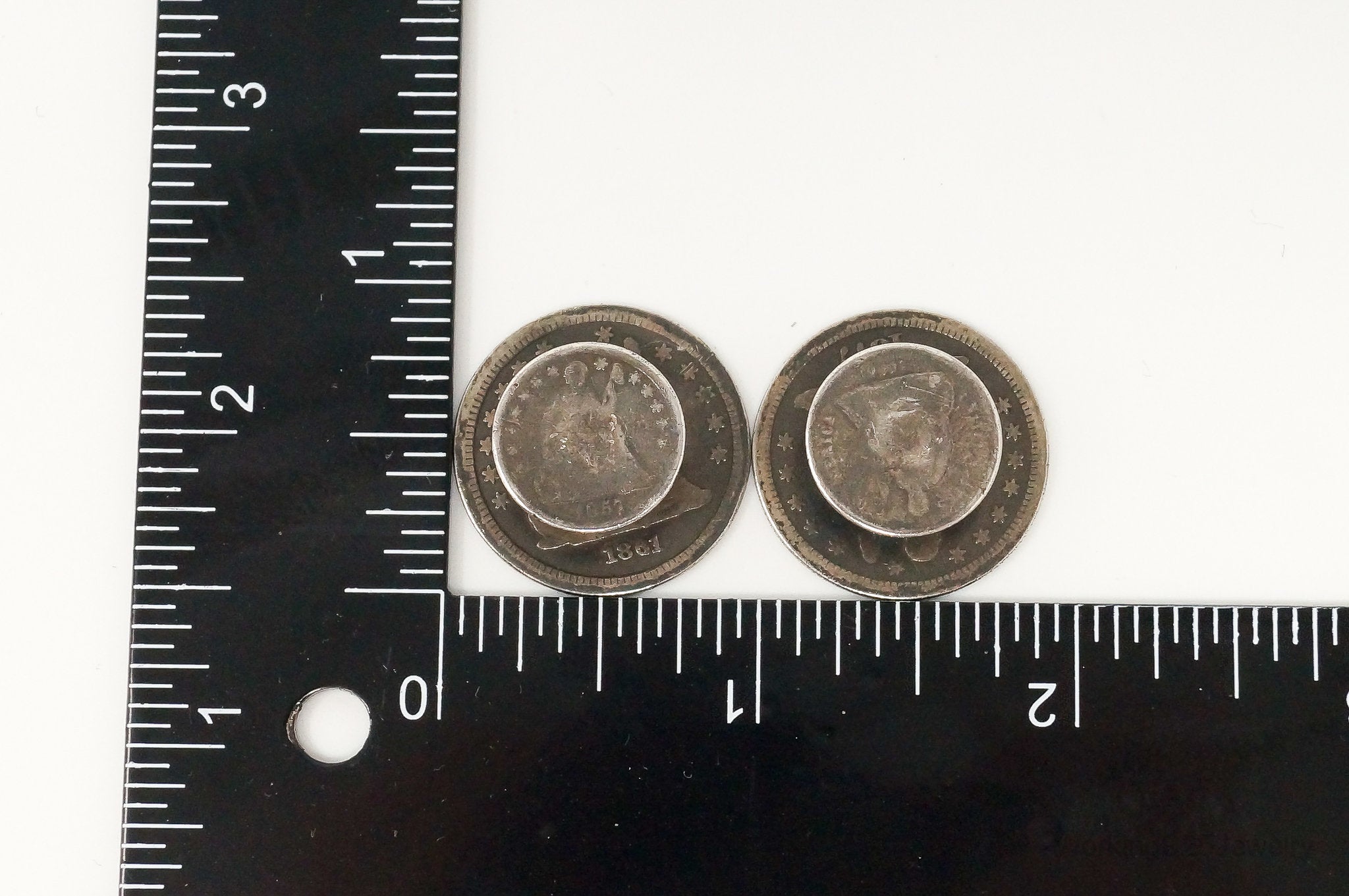 Antique Seated Liberty Coins Silver Cufflinks