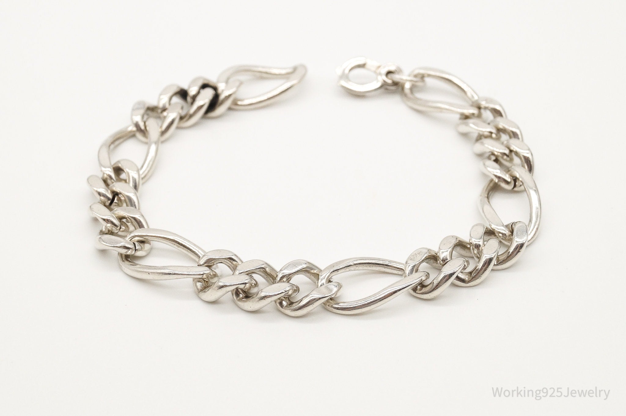 Antique Danecraft Chain Link Sterling Silver Bracelet