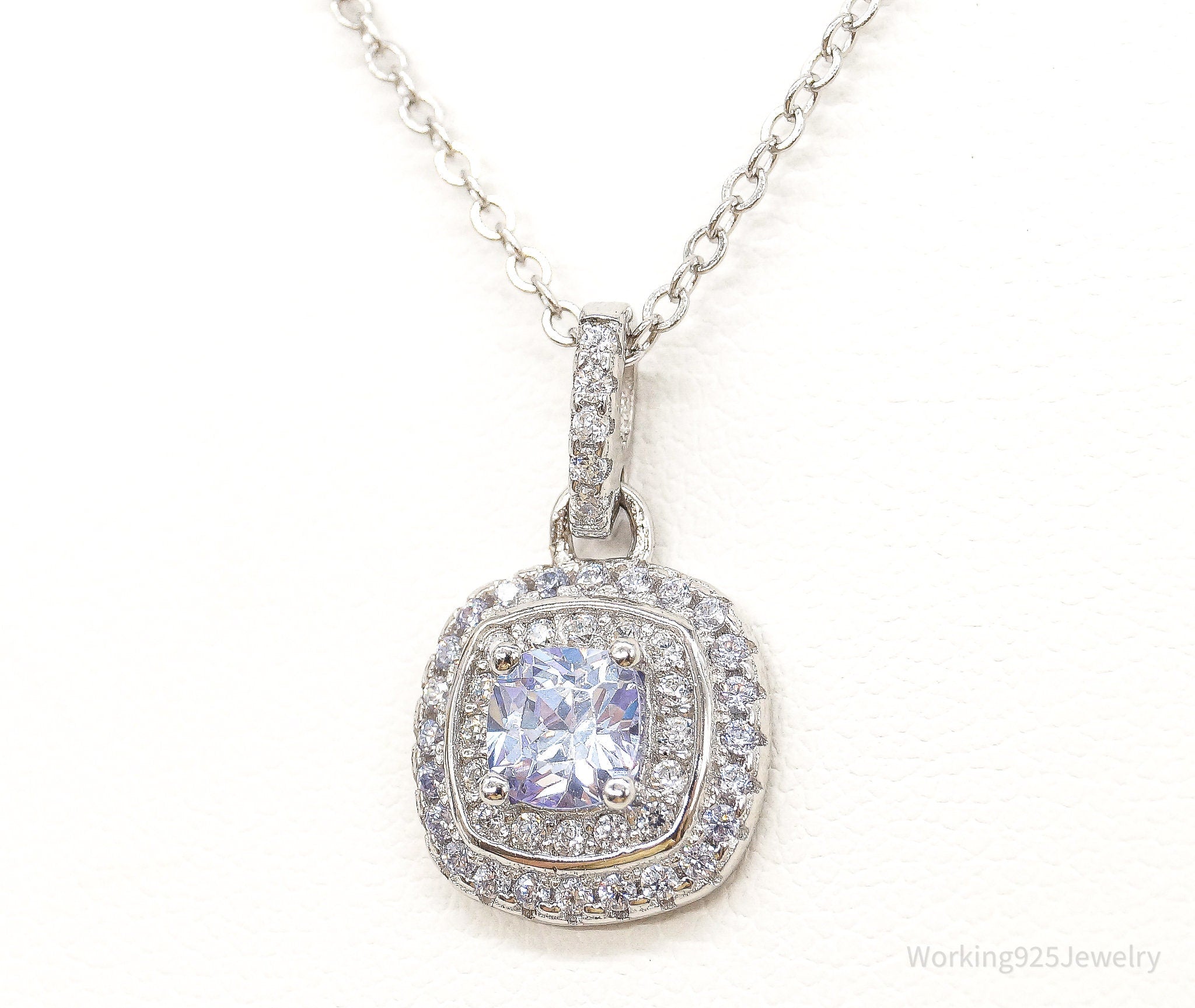 Designer Ryze Cubic Zirconia Sterling Silver Necklace