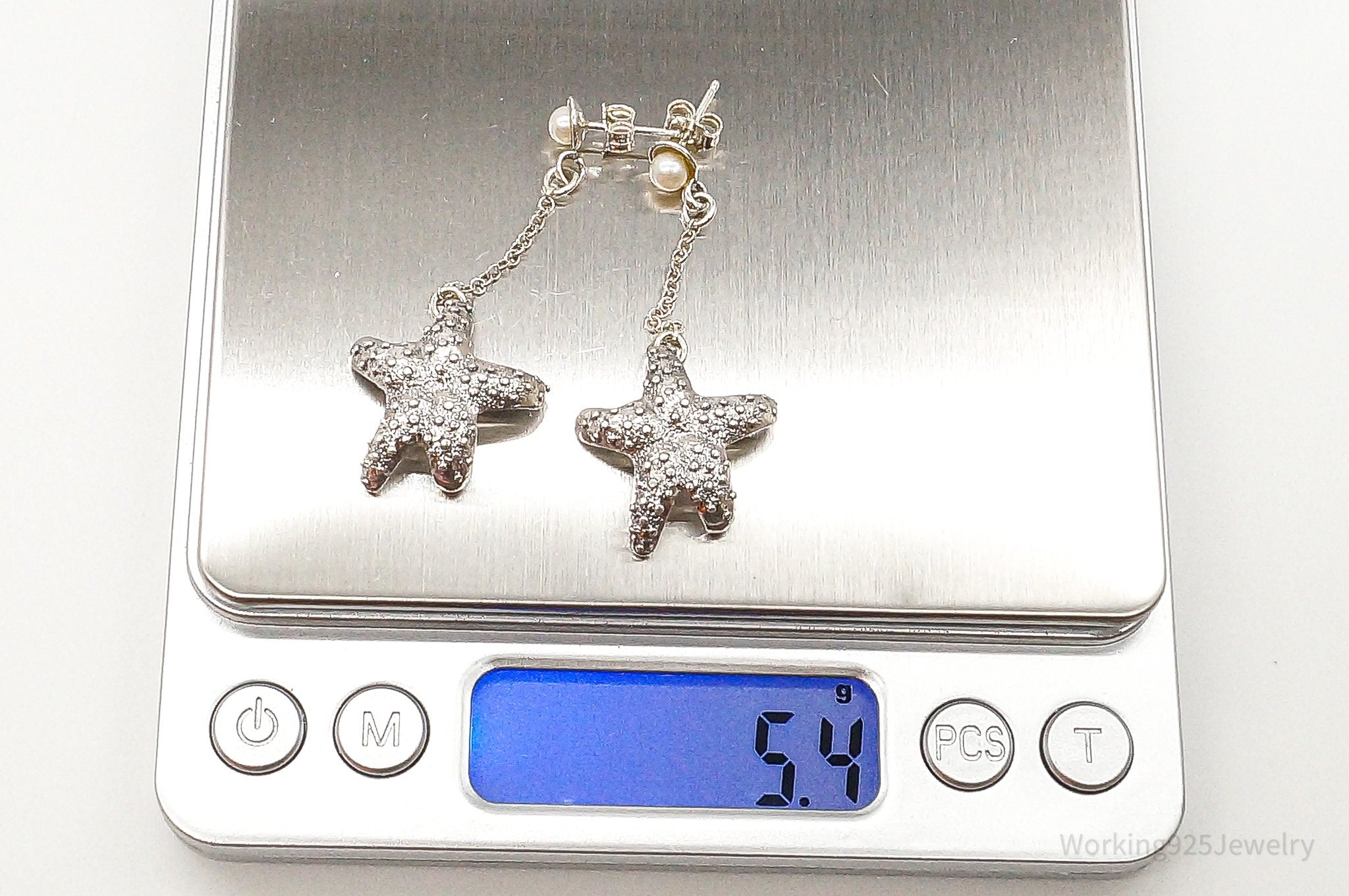 Star Fish Sterling Silver Earrings