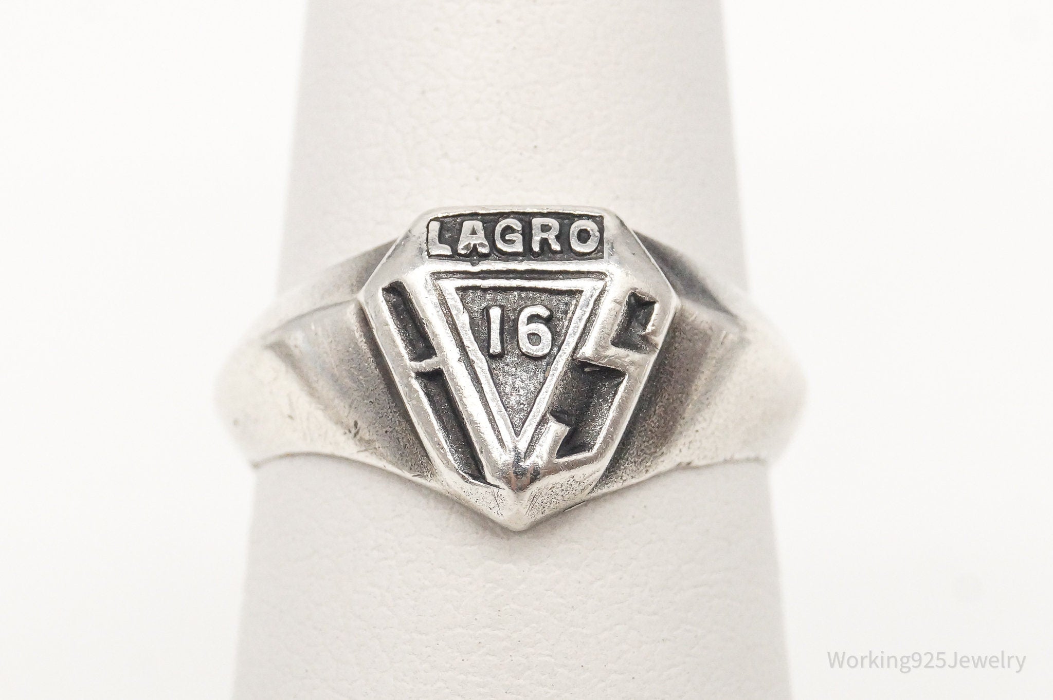 RARE Antique Largo High School 1916 Class Sterling Silver Ring - Size 4.25