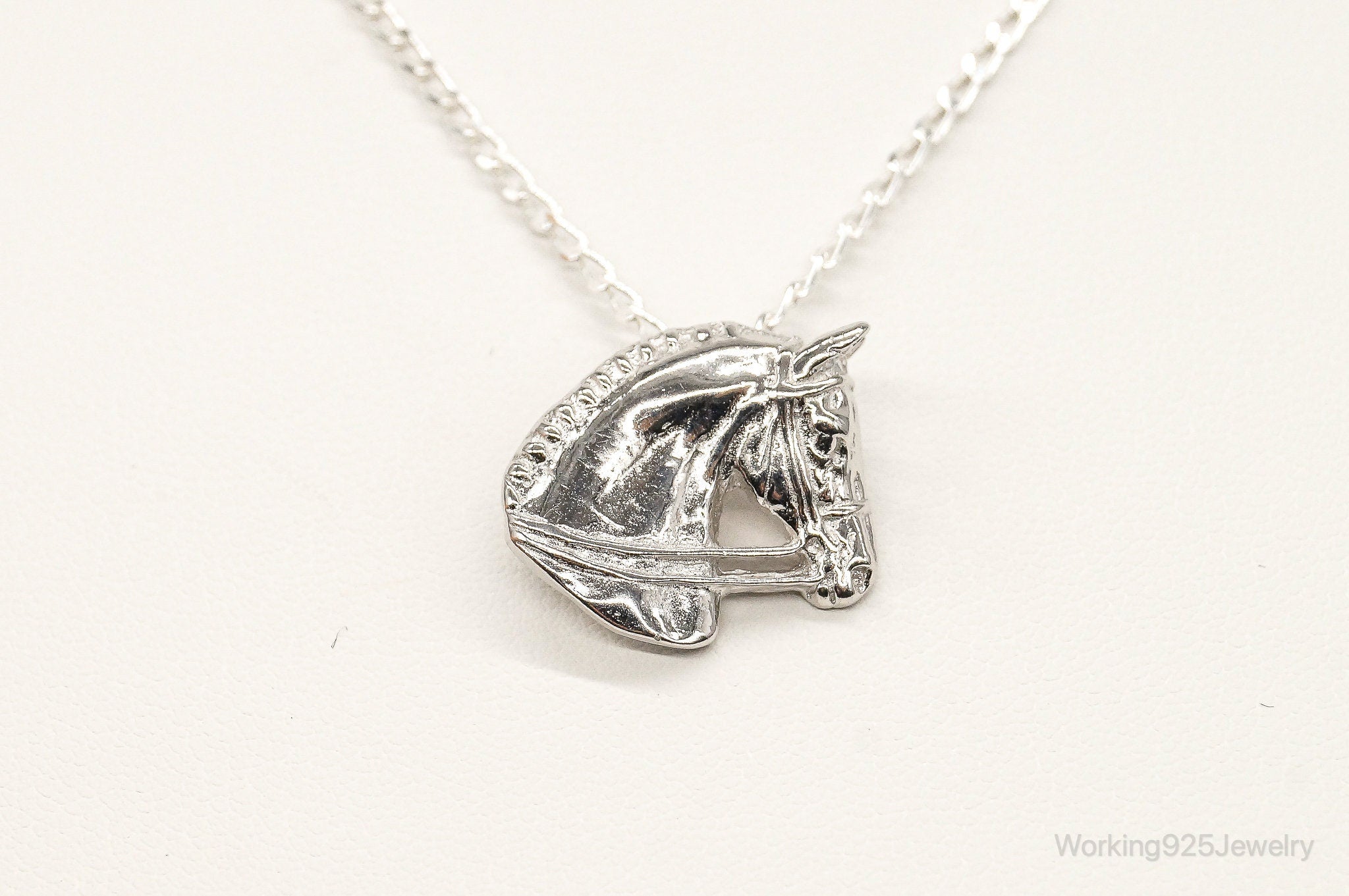 Vintage Horse Lover Sterling Silver Necklace