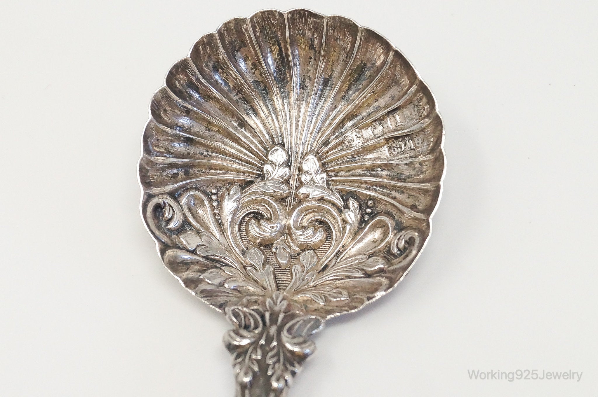 Antique Designer Art Nouveau Large Silver Spoon