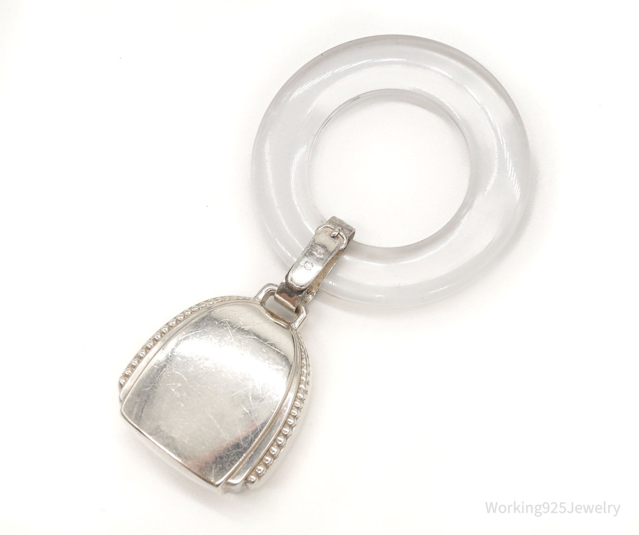 Antique silver fashion baby rattle