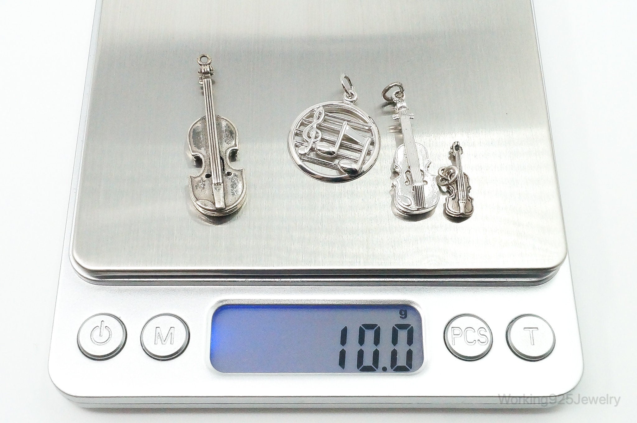 Antique Vintage Musical Instruments Sterling Silver Charms