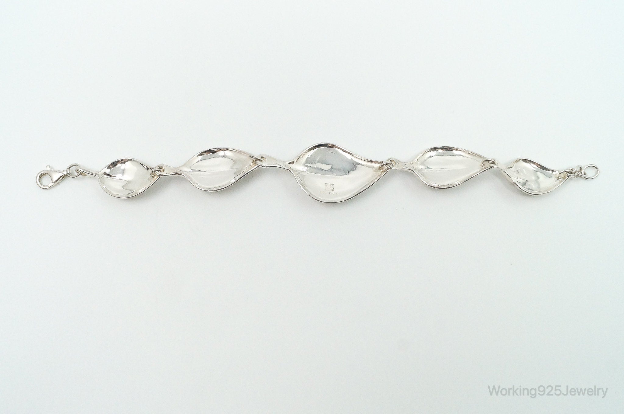 Robert Lee Morris RLM Leaf Link Modernist Sterling Silver Bracelet