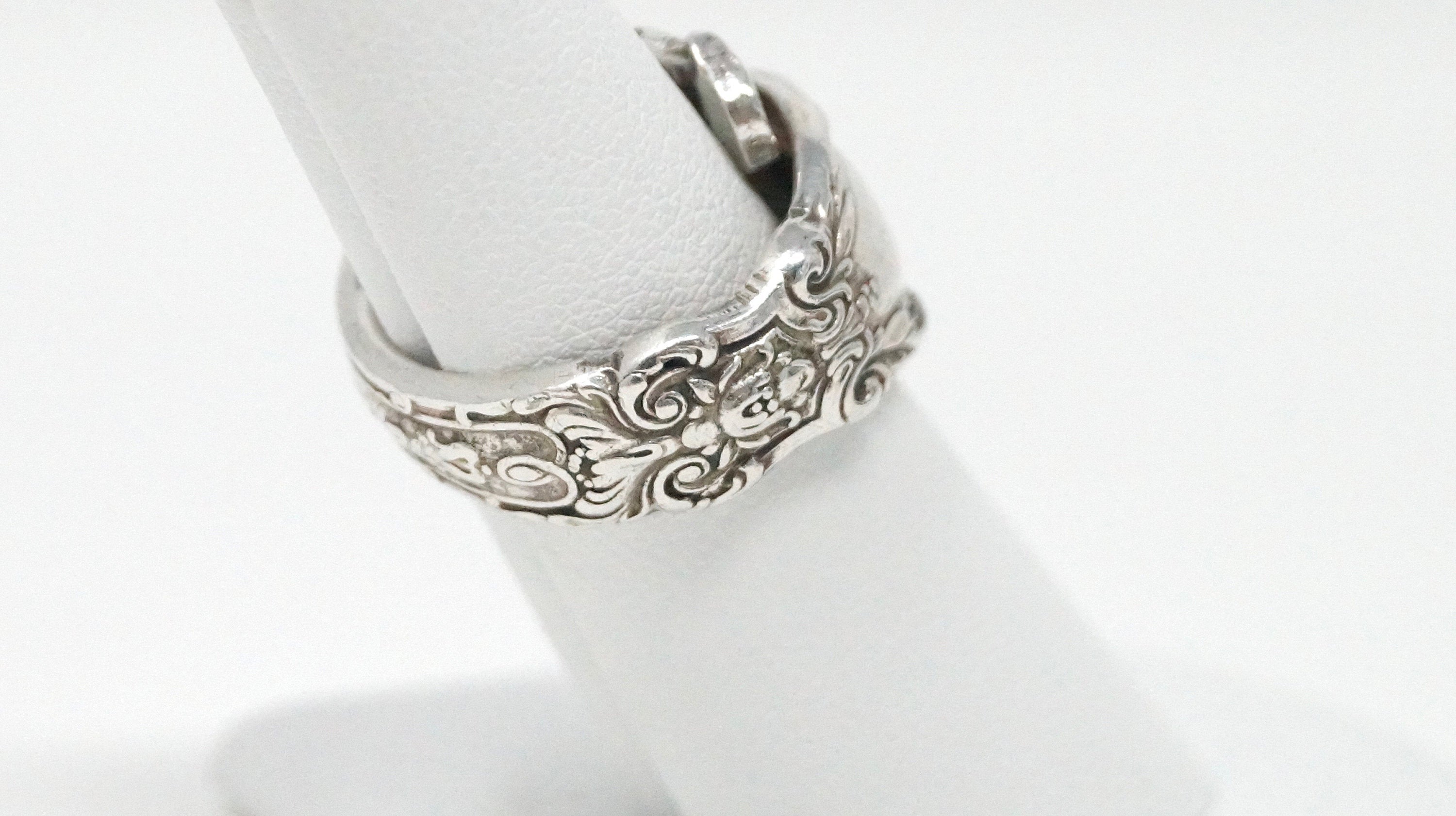 Vintage Alvin Prince Eugene Spoon Wrap Sterling Silver Ring - Size 5 1/2 -