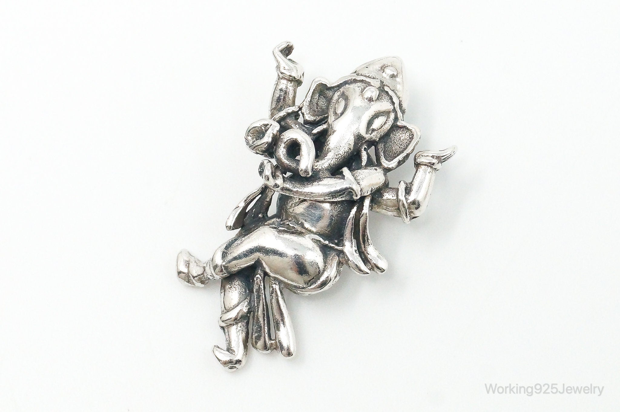 Vintage Ganesha Sterling Silver Pendant