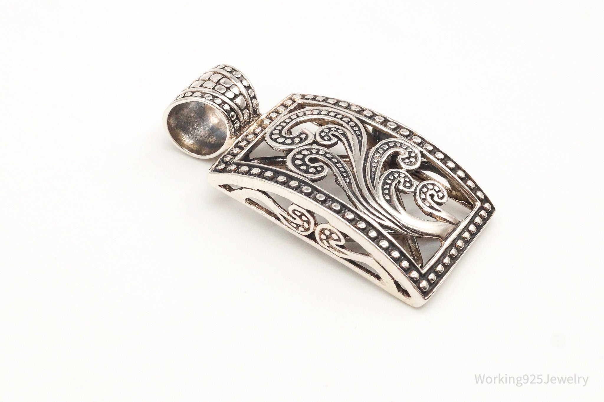 Designer Silpada Art Deco Sterling Silver Pendant