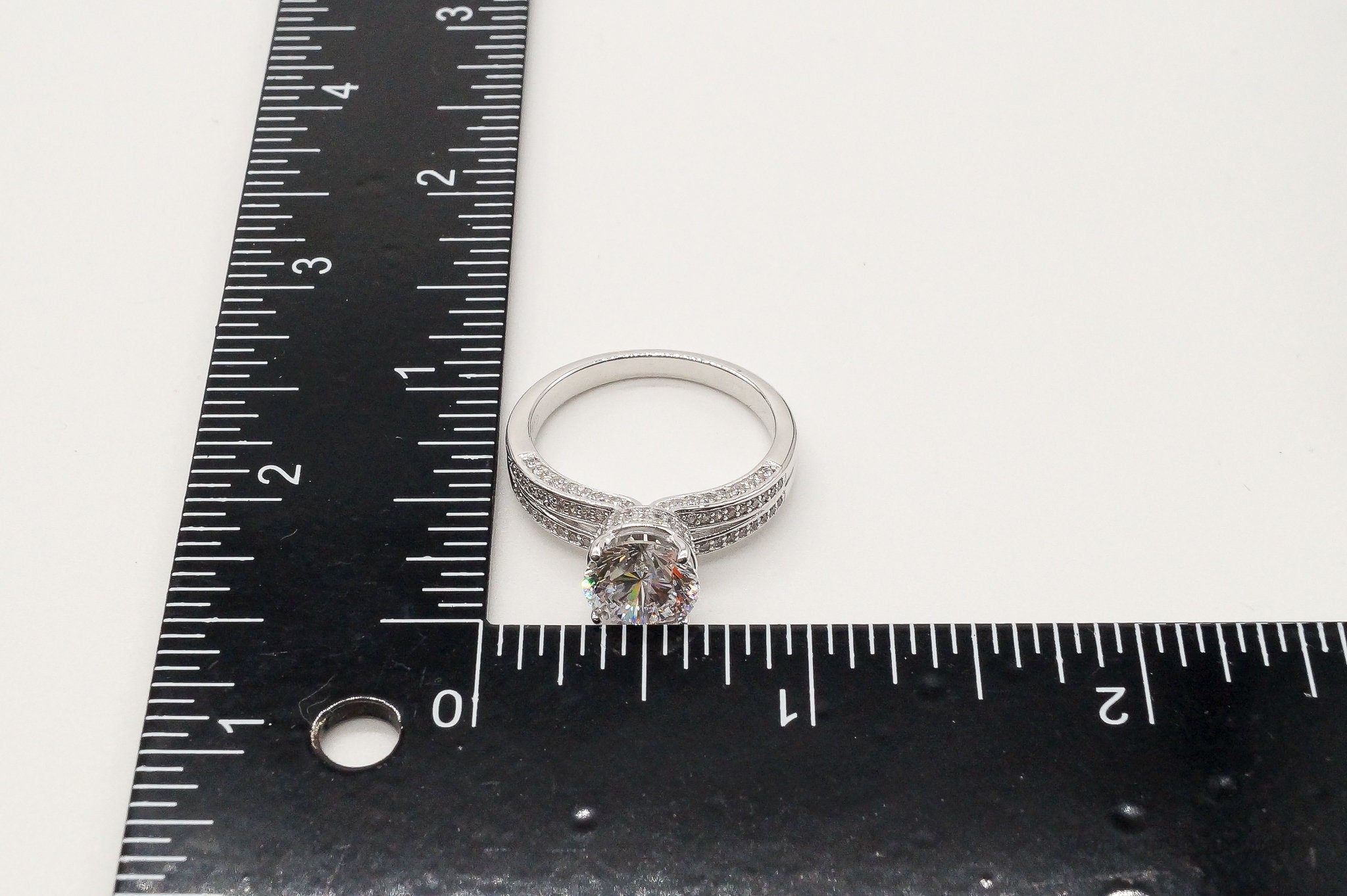 Designer PAJ Cubic Zirconia Sterling Silver Ring - Size 10.25