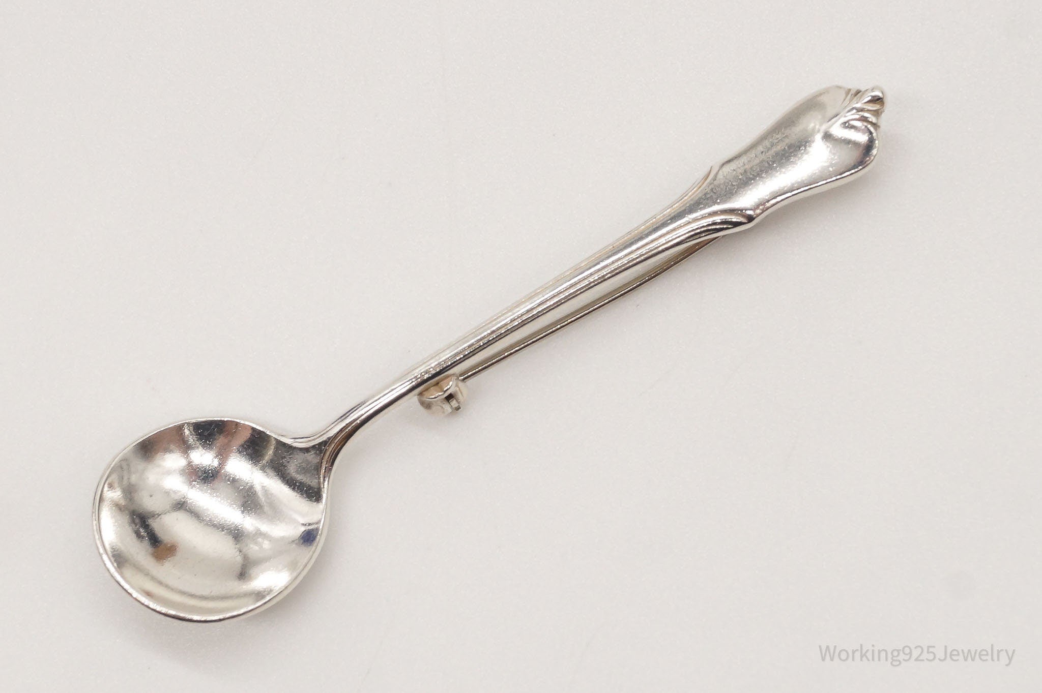 Antique Wallace Sterling Silver Spoon Brooch Pin