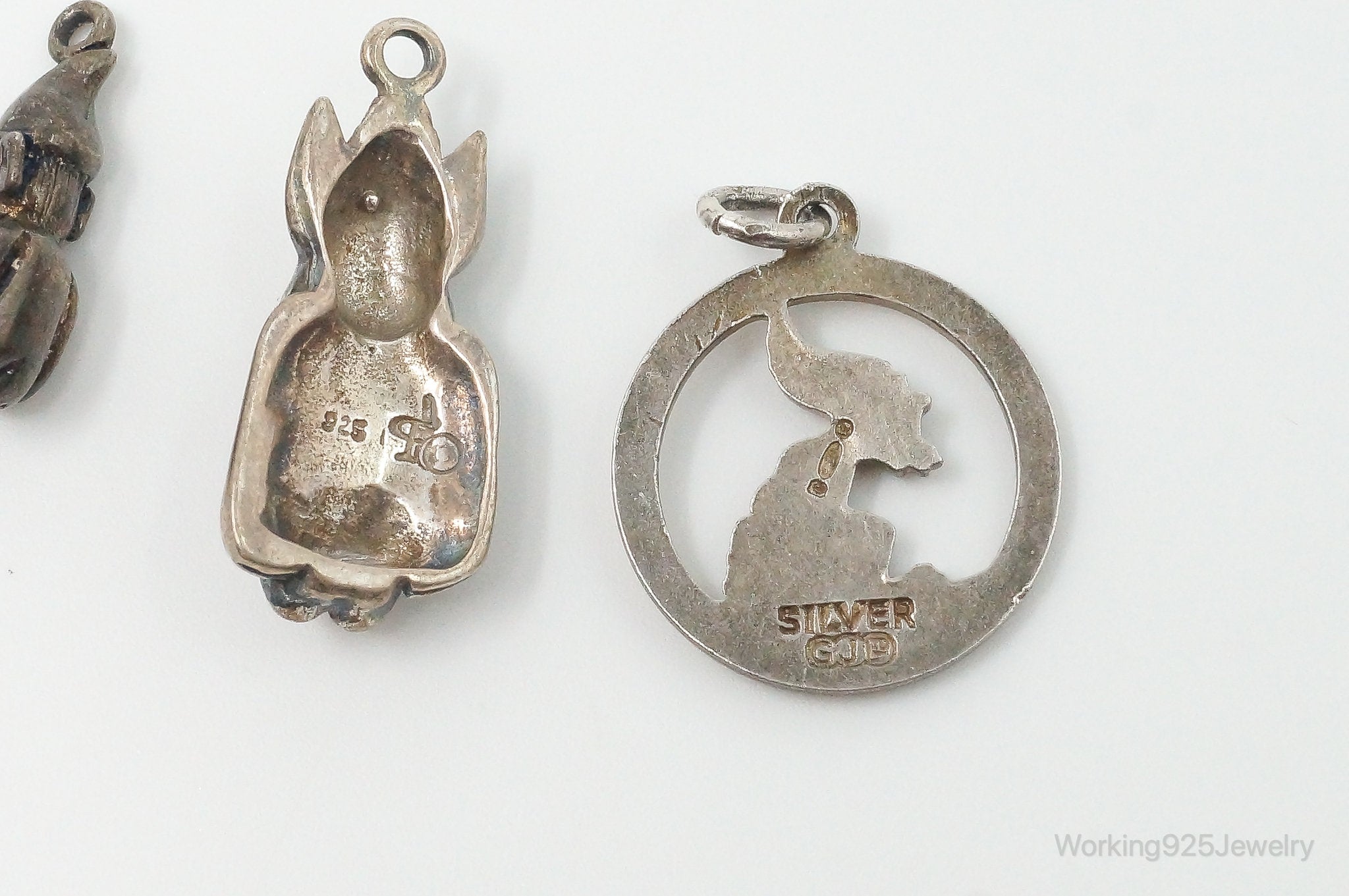 Vintage Gnomes Sterling Silver Charms Lot