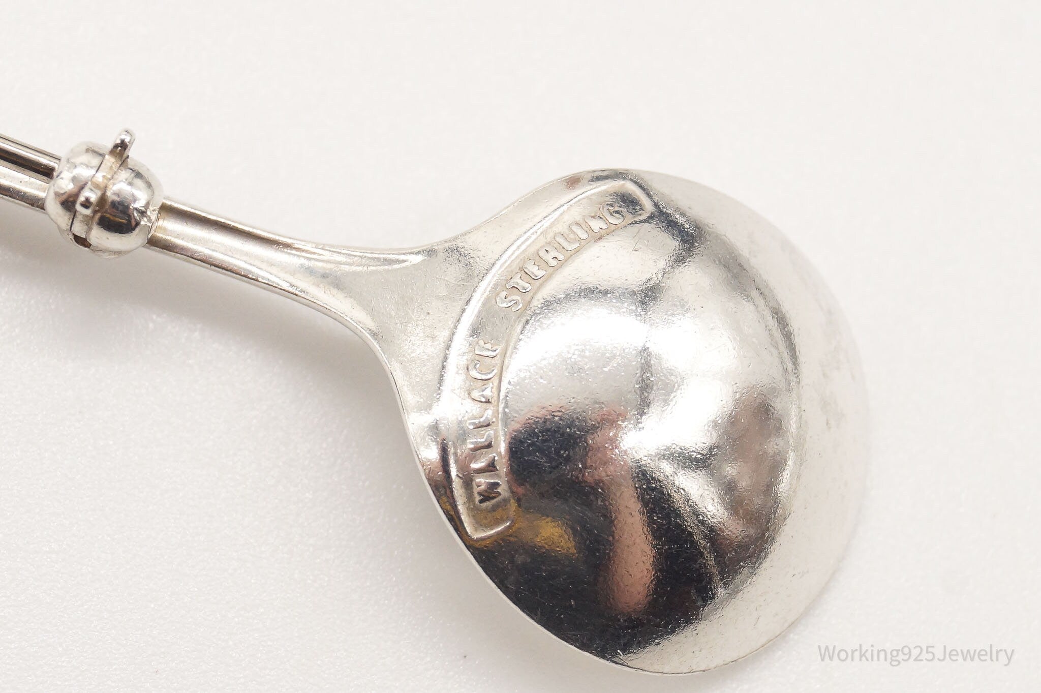 Antique Wallace Sterling Silver Spoon Brooch Pin