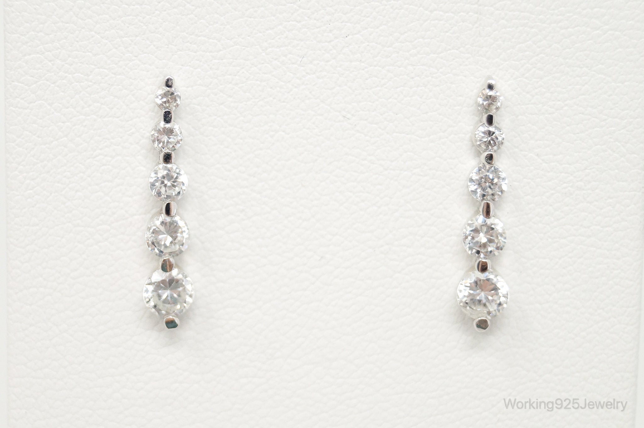 Cubic Zirconia Sterling Silver Earrings