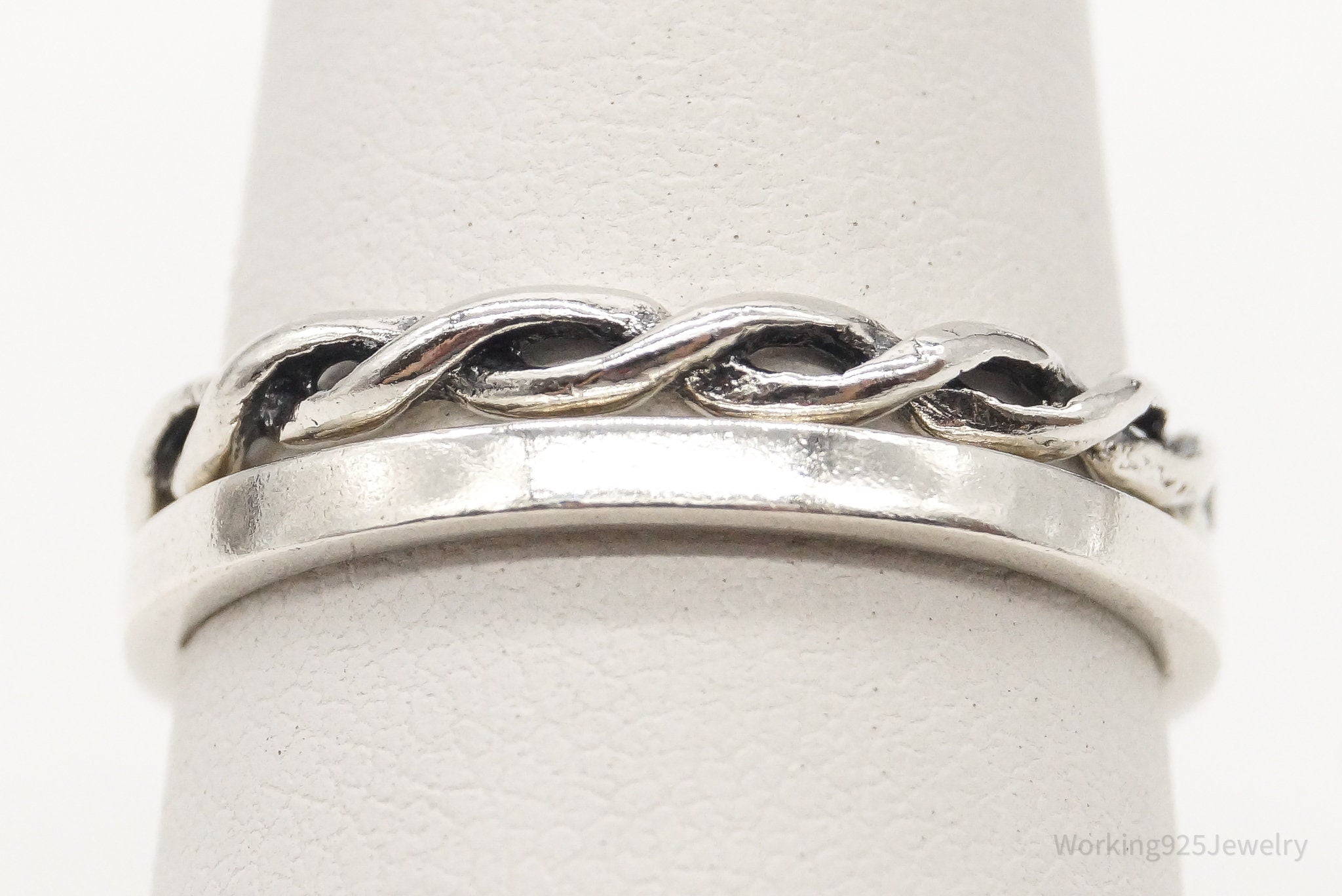 Vintage Designer Silpada Sterling Silver Stacker Ring Set - Size 8.25