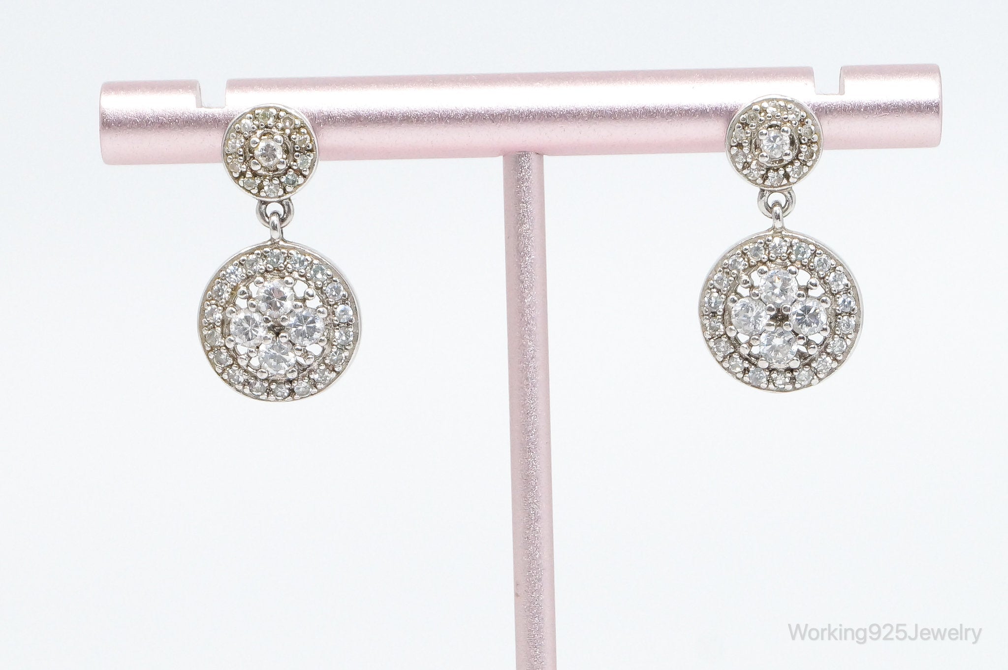 Designer Ross Simons Cubic Zirconia Sterling Silver Earrings