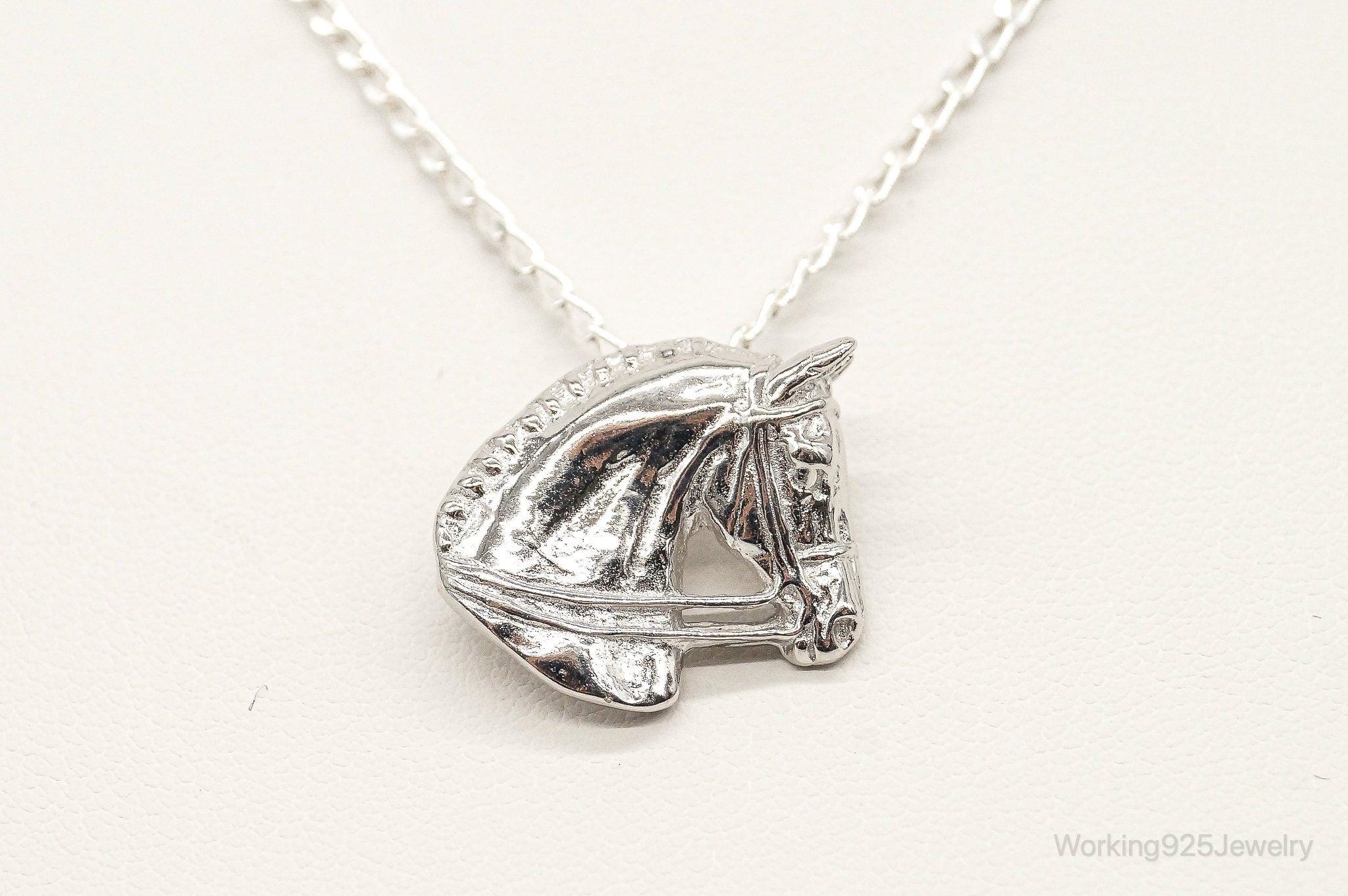 Vintage Horse Lover Sterling Silver Necklace