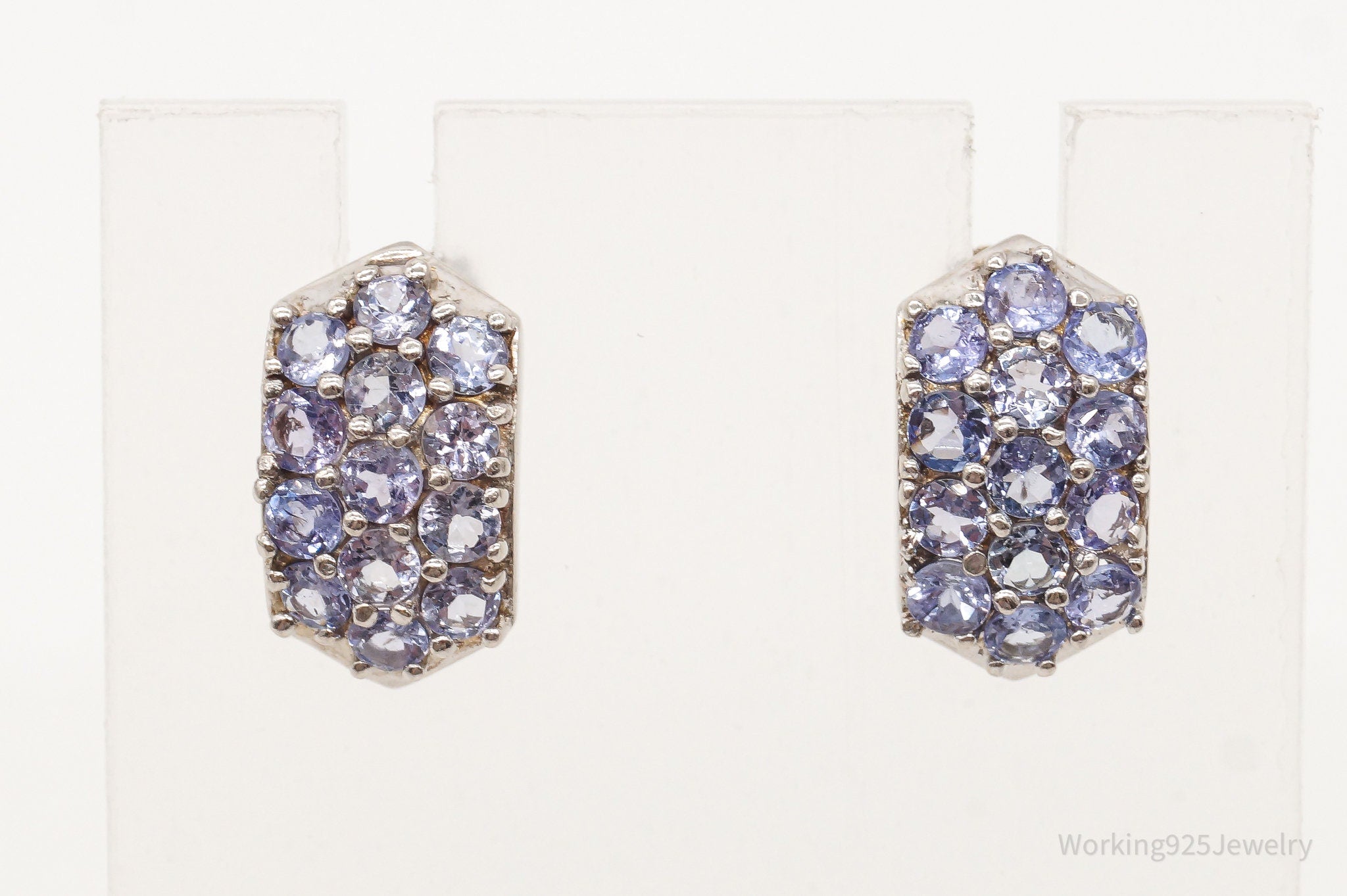 Vintage Iolite Sterling Silver Earrings