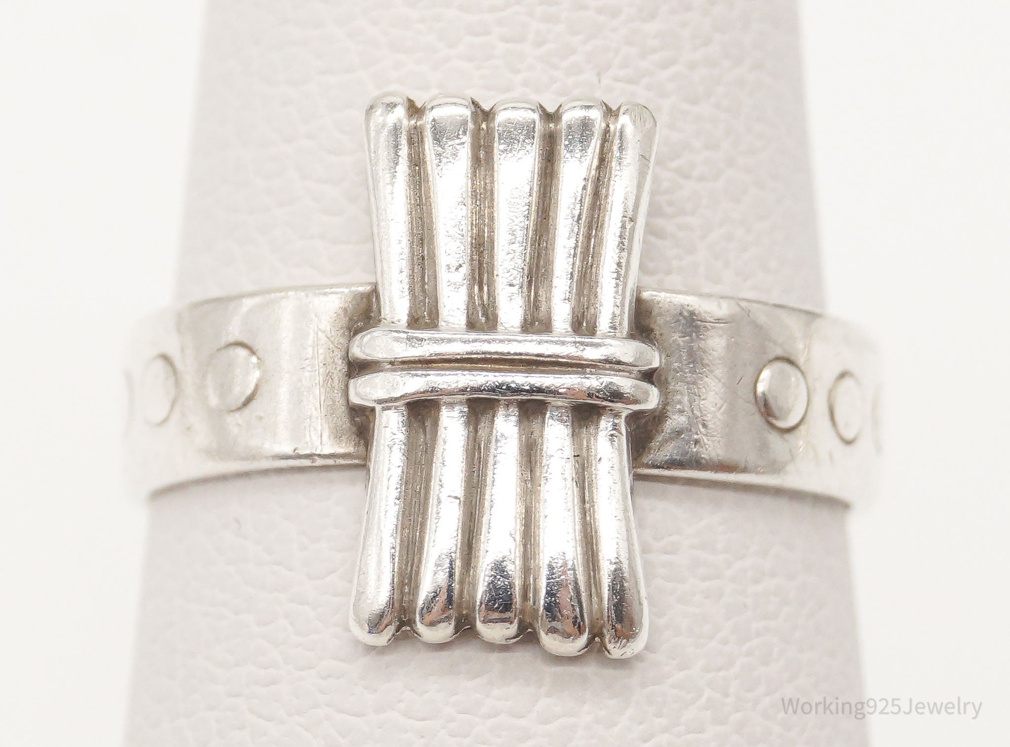 Antique Camp Fire Girls Sterling Silver Ring - Size 4