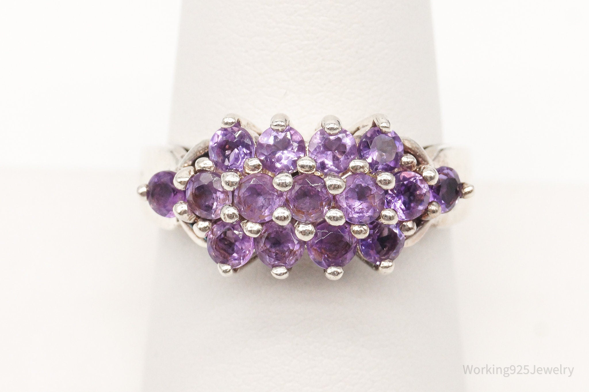 Vintage Amethyst Sterling Silver Ring Size 9