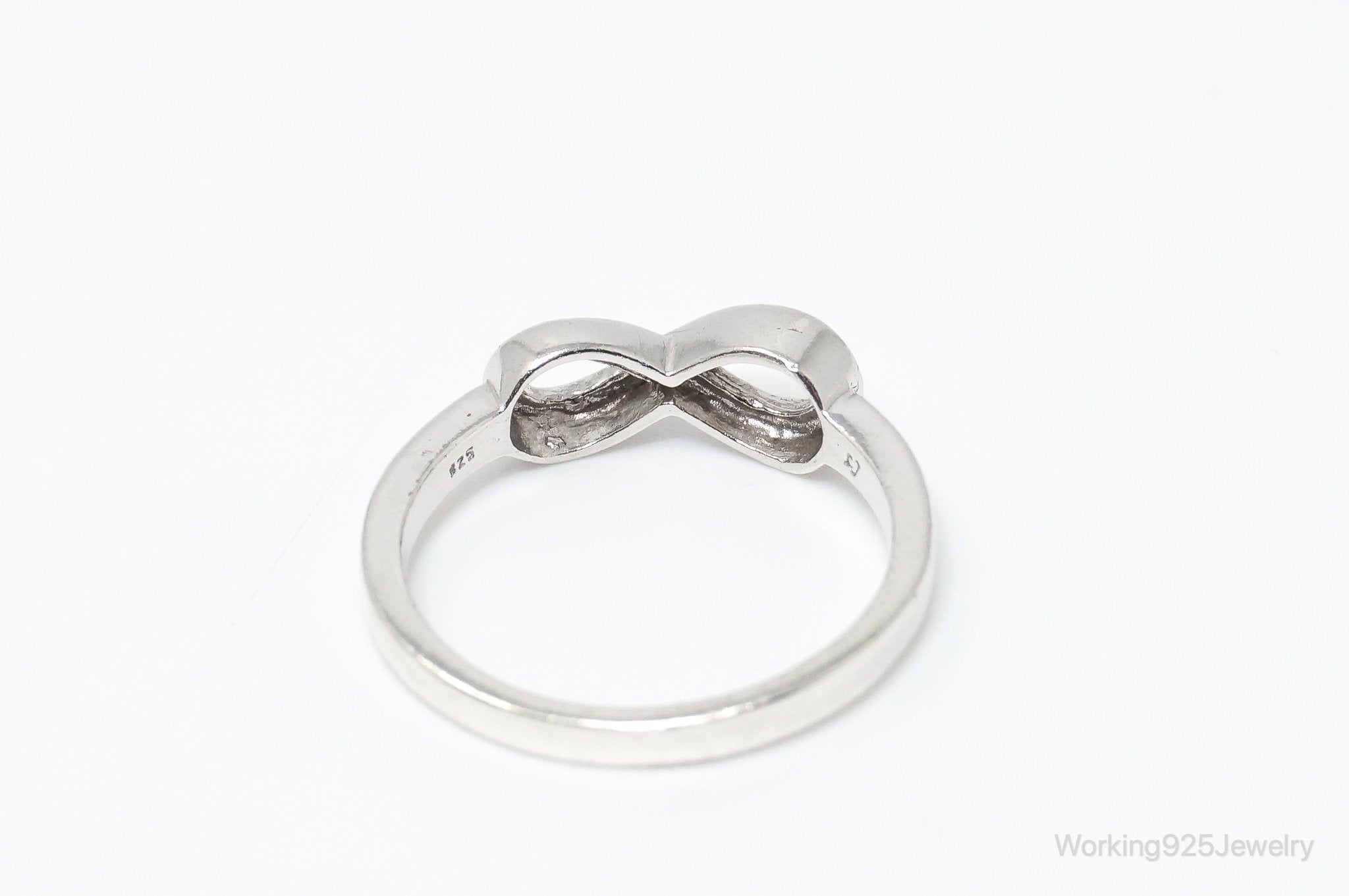 Vintage "I Love You" Infinity Sterling Silver Ring - SZ 7