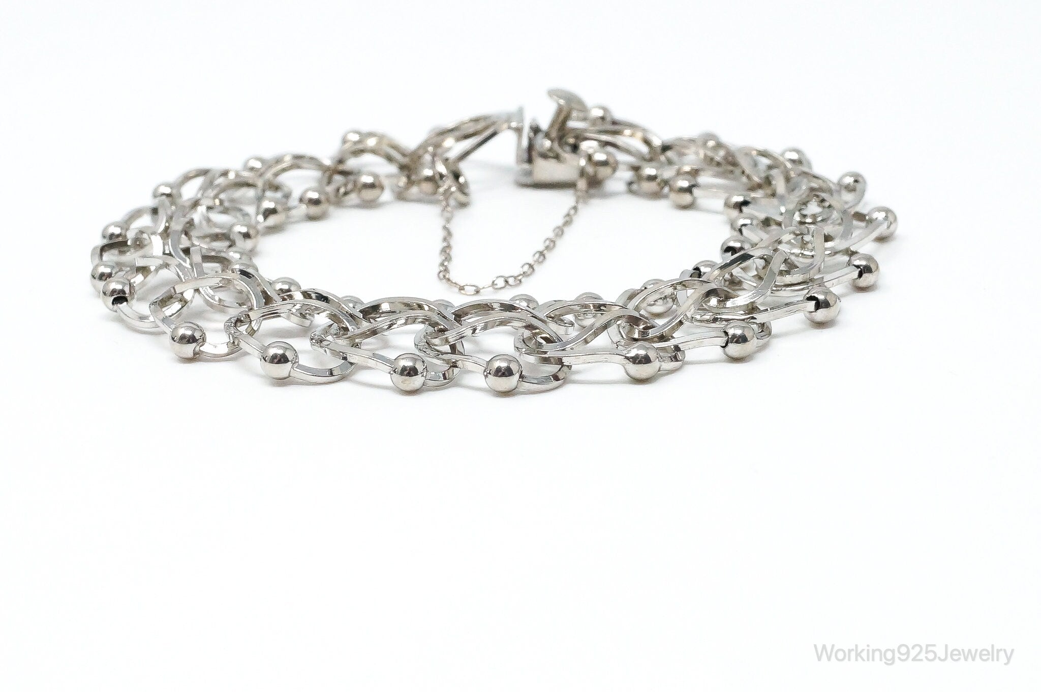 Vintage Designer Lang Sterling Silver Bracelet