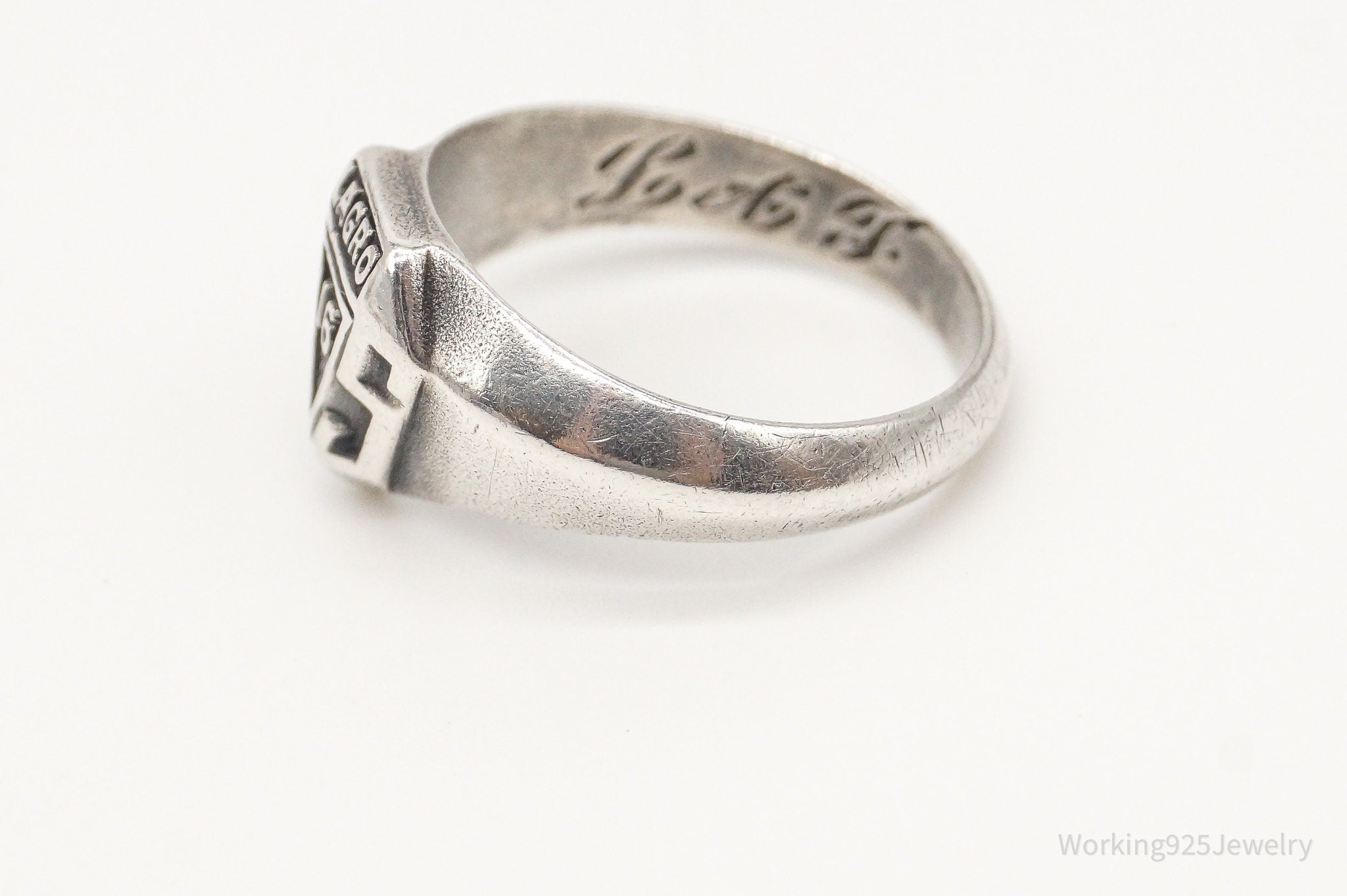 RARE Antique Largo High School 1916 Class Sterling Silver Ring - Size 4.25