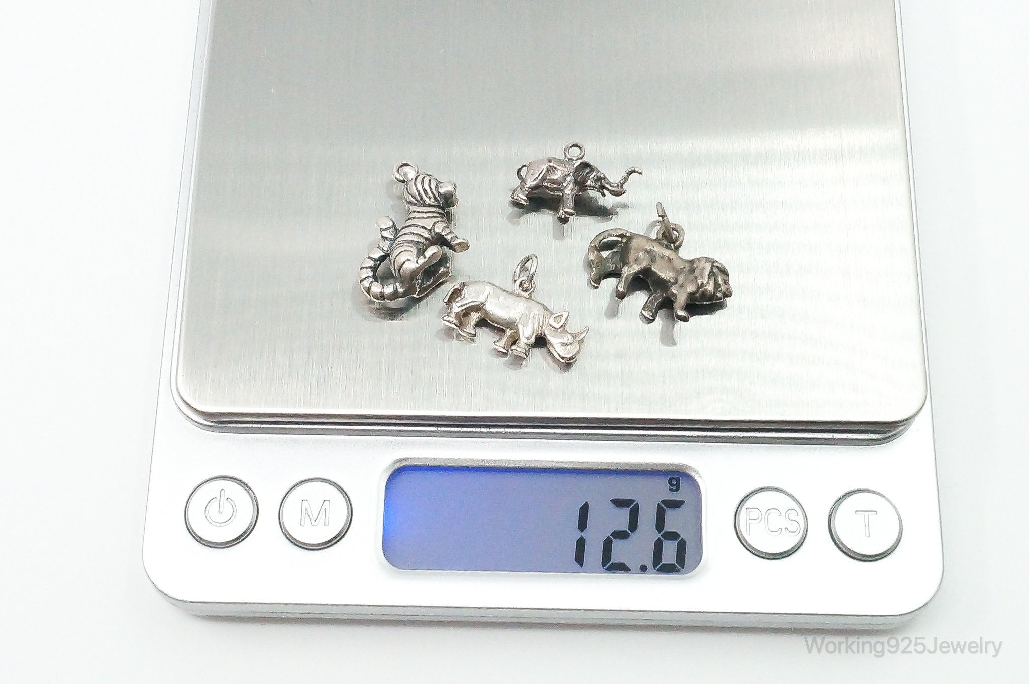 Vintage Antique Safari Animals Sterling Silver Charms Lot