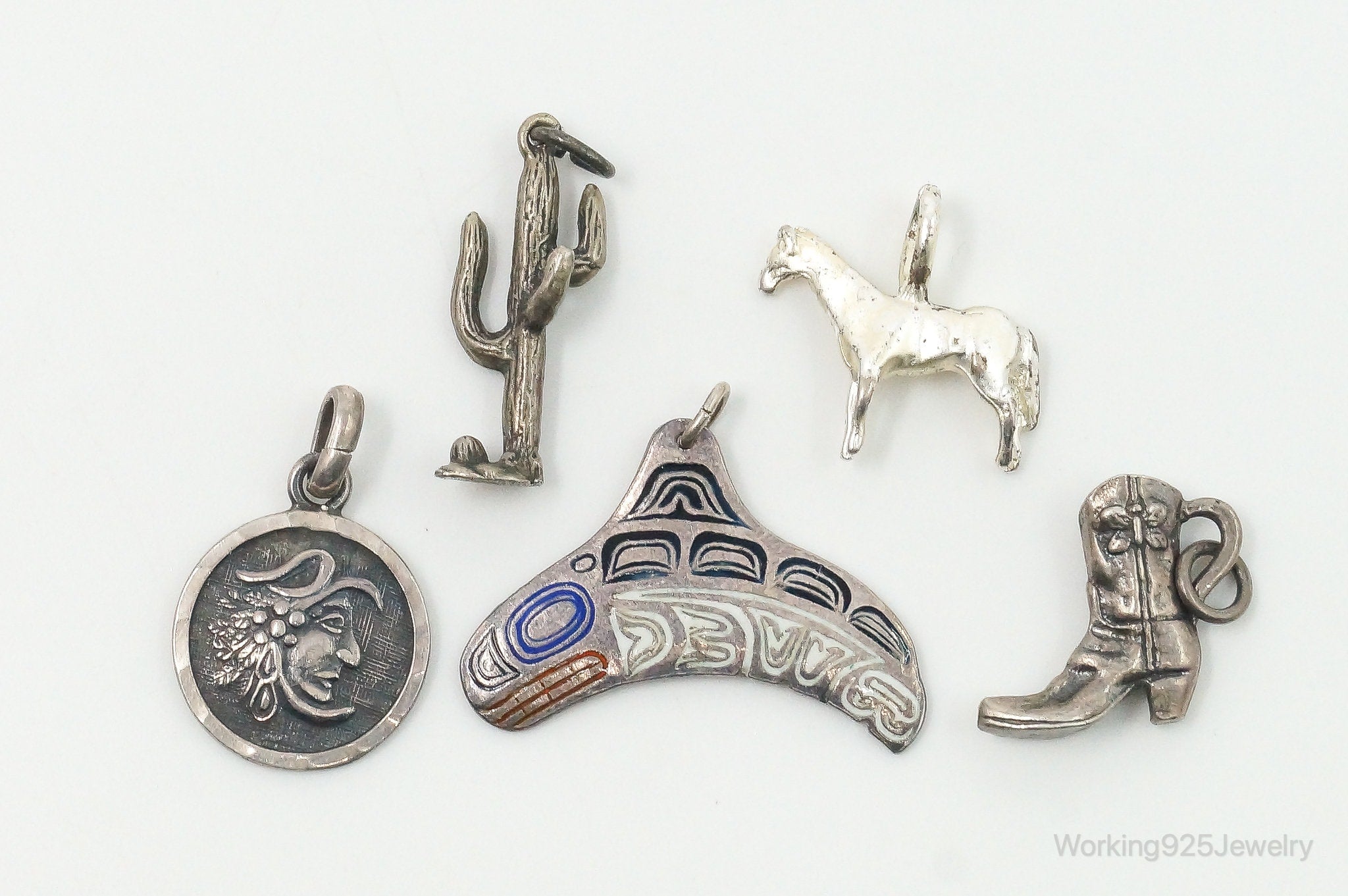 Vintage Antique Native Western Sterling Silver Charms Lot