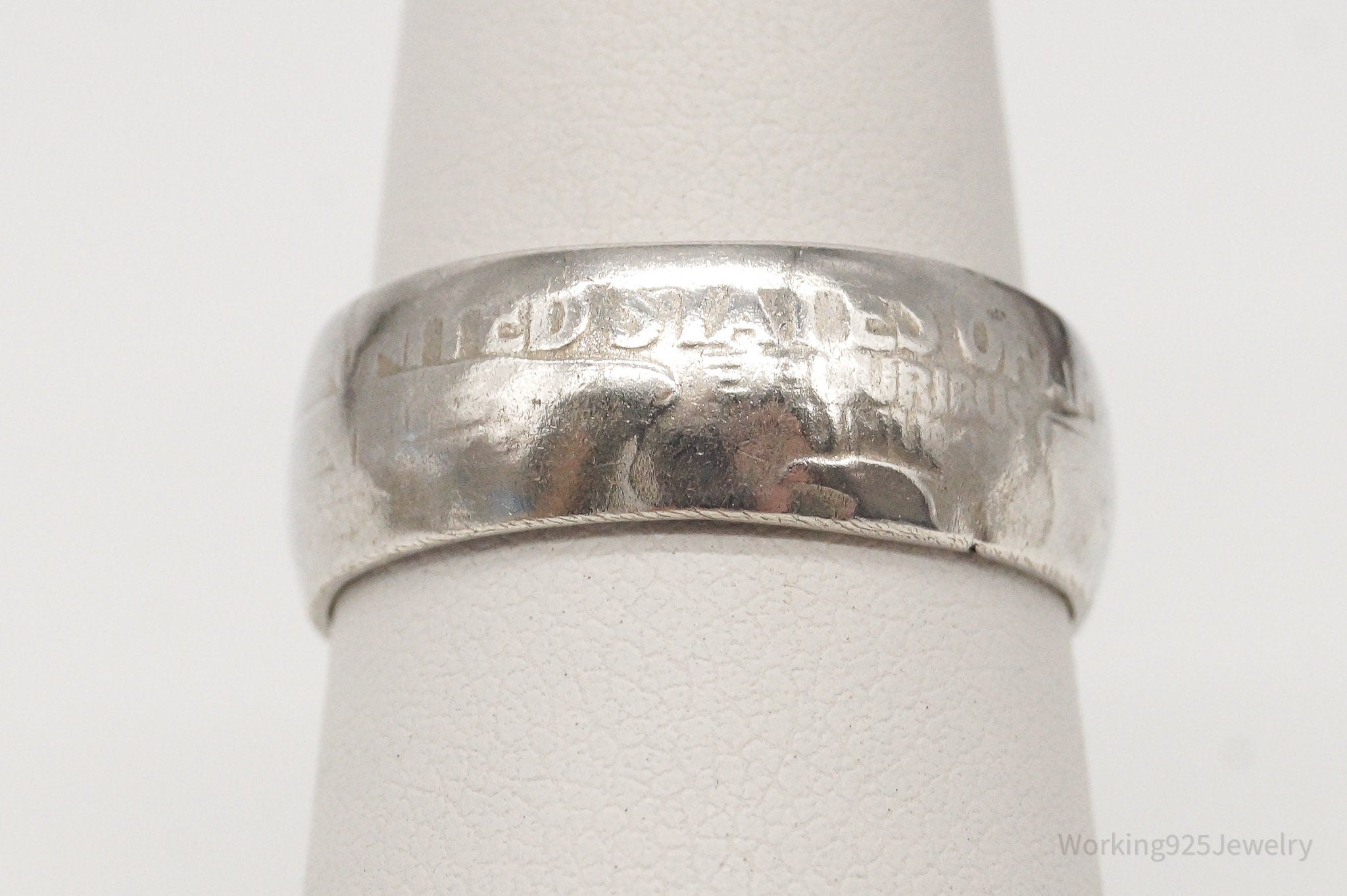 Vintage 1941 Washington Quarter Coin Silver Ring - Size 6.75