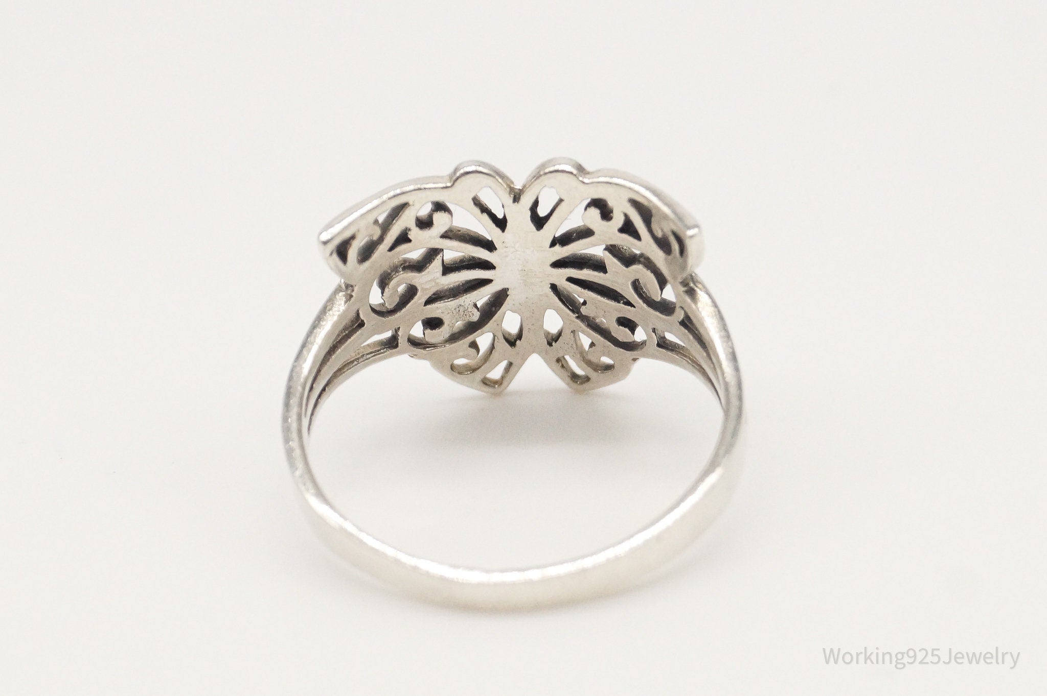 Reserved* Vintage Butterfly Sterling Silver Ring - Size 7.75