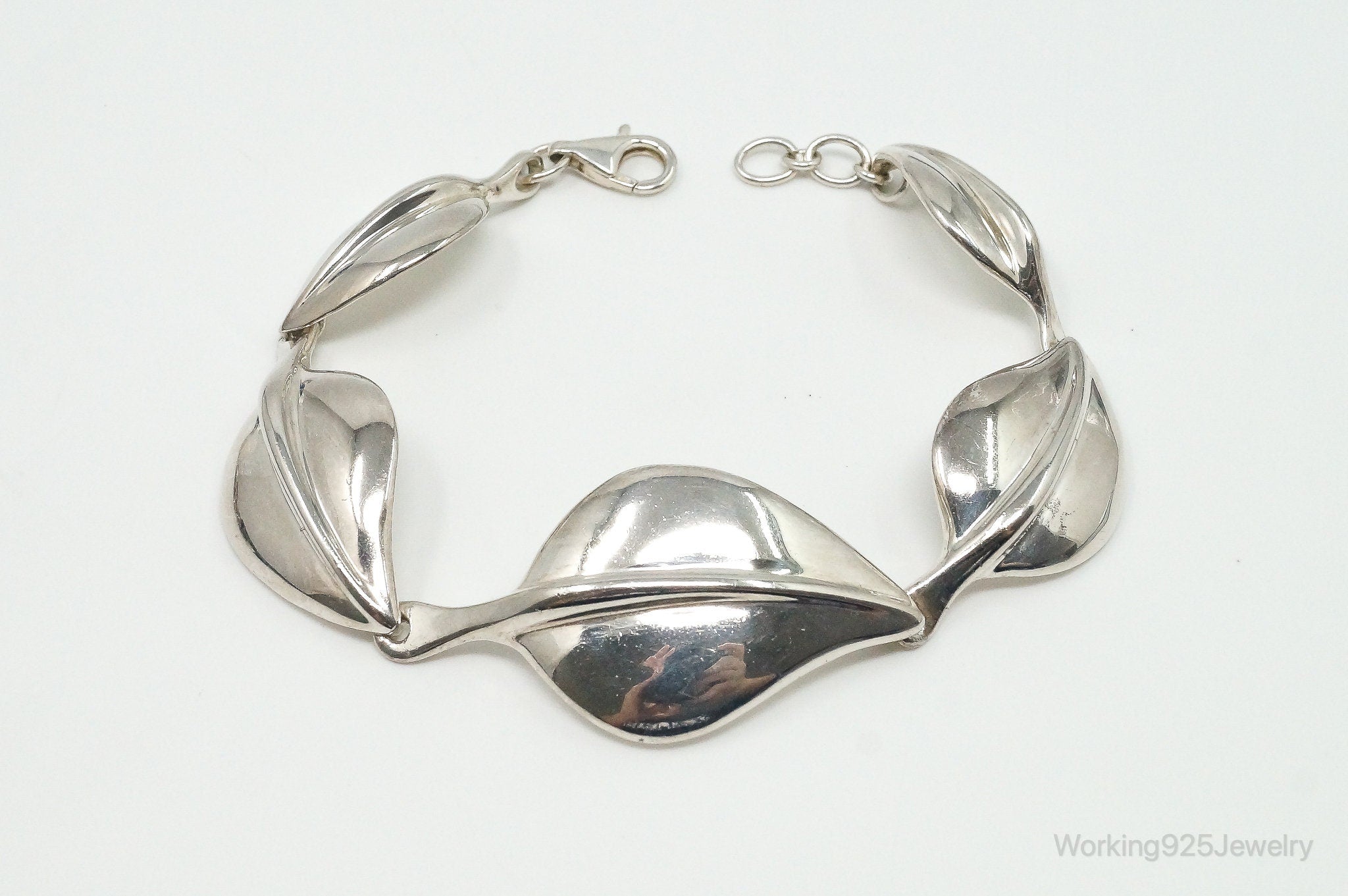 Robert Lee Morris RLM Leaf Link Modernist Sterling Silver Bracelet