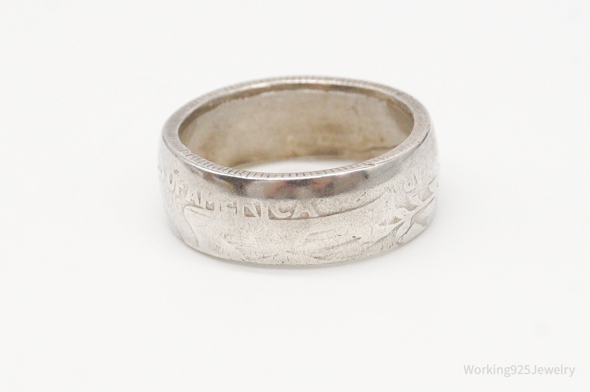 Vintage 1941 Washington Quarter Coin Silver Ring - Size 6.75