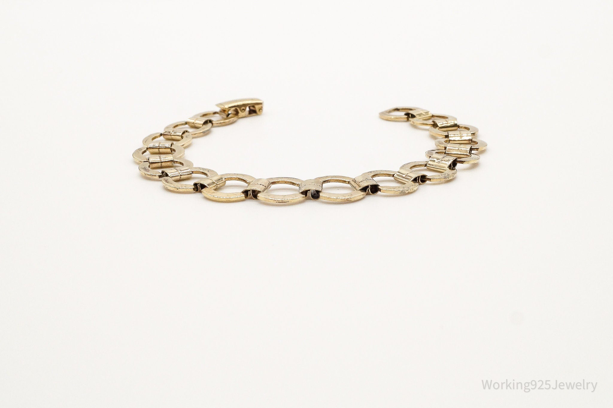 Vintage Gold Vermeil High Fashion Sterling Silver Bracelet